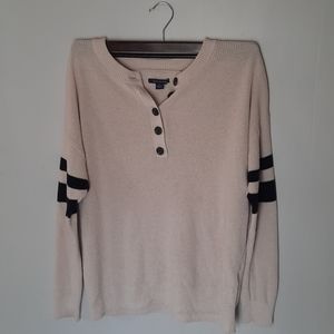 American Eagle button up varsity Henley sweater
